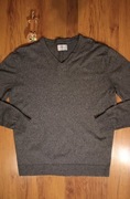 Sweter C&A r. L męski szary dekolt v bawełniany 