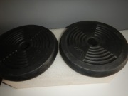obciążenie na siłownię do sztangi hantli krążki bitumiczne 2 x 2kg