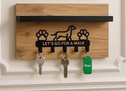 Organizer ścienny na klucze z półką I wieszakami 