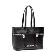 Love Moschino Torba Duża Shopper / A4  Czarna Elegancka Torebka
