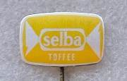 Przypinka. Reklama Toffi. ''Selba'' [żółty] Niderlandy
