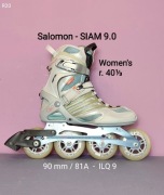 Rolki Salomon SIAM 9.0 dla kobiet  - r. 40 1/3 - 25,5 cm - koła 90 mm [R20]