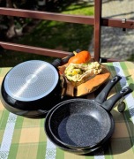 3 PATELNI CERAMICZNO-MARMUROWYCH 20/24/28 cm TRZY COLORY