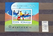 XX Letnie Igrzyska Olimpijskie 1972 r. Piłka nożna. Bloczek z Rumunii