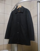 Kurtka płaszcz L płaszczyk Szare siwe wool męska wełna i kaszmir  par