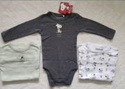 body 74 snoopy piesek pieski długi rękaw peanuts zestaw komplet pakiet