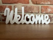 Napis drewniany Welcome