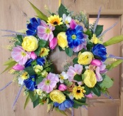 Wianek wiosenny na drzwi śr. 45cm