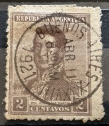 Argentyna, Generał José de San Martin. 2 centavos