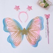 Strój przebranie kostium Motyl Motylek Wróżka opaska skrzydła różczka nowy