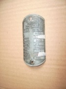 junak m07 przejściówka tabliczka 1960 