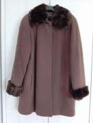 Elegancki,wełniany płaszcz damski z  roz 46