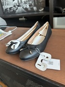 GEOX czarne baleriny damskie skóra naturalna r. 39 NOWE