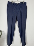 Eleganckie spodnie Hugo Boss 52 do garnituru L niebieskie wełna