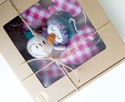 Komplet rękodzielniczych ozdób choinkowych