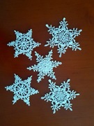 Szydełkowe gwiazdki śnieżynki 3d śliczne duże 