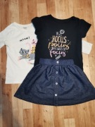 Zestaw 17 ubrań rozm 110 Bluzki Spódniczka Piżama Kurtka Bluzy T-shirt