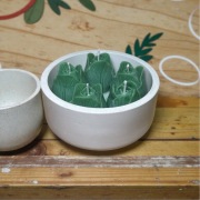Świeca Sojowa BUKIET TULIPANÓW w Gipsie Wiśnia Prezent Handmade