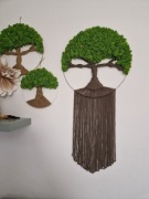 Drzewko szczęścia z chrobotkiem obręcz makrama