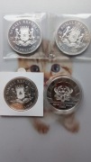 ELEPHANT 2018, 2019 4 x 1 oz Ag 999,