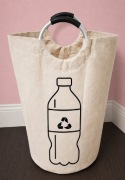 Nowy Materiałowy Kosz na Recykling Torba na butelki plastikowe - Styl Eko 