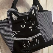 Zestaw dla kociary czarny. Torby i czapki. Komplet 4 szt. Nowy.