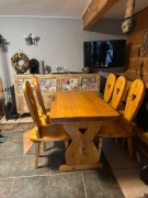 Stól kuchenny w stylu góralskim