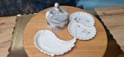 Podkładka muszelka z gipsu polimerowego - unikat, rękodzieło
