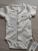 Body niemowlęce zapinane, kremowe, krótki rękaw 68