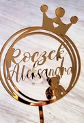 Topper urodziny,roczek , personalizowany,imię,miś 