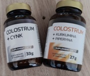ZESTAW!!!COLOSTRUM+CYNK i COLOSTRUM+KURKUMINA i PIPERYNA -2op po 60kapsułek