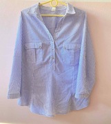 Wyprzedaż Koszula w paski biało/niebieska roz.L/xl wymiary opis