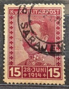 Bośnia i Hercegowina, arcyksiążę Franciszek Ferdynand, 15 halerzy