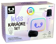 ZESTAW KARAOKE DLA DZIECI LED BLUETOOTH 2 MIKROFONY BEZPRZEWODOWE + GŁOŚNIK