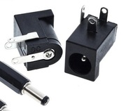 Gniazdo DC 2.1/5.5 żeńskie DC-005 czarne