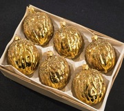 Bombki choinkowe orzechy  6 szt ozdoby na choinkę retro styl prl orzeszki