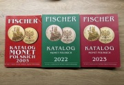 Trzy Katalogi monet Fischer