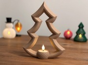 Świecznik na podgrzewacze w kształcie choinki!