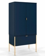 Granatowa komoda w stylu glamour PERY/Polka/Lesari/Perilla 4X