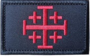 Haftowana naszywka taktyczna – Rycerze Jerozolimy (Czerwony Krzyż)