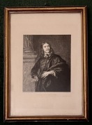 Drzeworyt A.I.Gilbert ”Portret pana” XIXw (Conzales Coques)