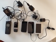 Sprzedam zestaw 5 telefonów, które zalegały w domowej szufladzie. 