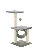 Drapak dla kota z sizalowymi słupkami, wys. 65 cm, szary