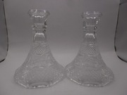 KOMPLET STARYCH SZKLANYCH ŚWIECZNIKÓW ODWRACALNYCH