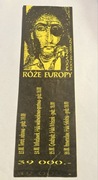 RÓŻE EUROPY bilet kolekcjonerski z trasy koncertowej lat 90. | Oryginał