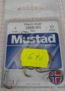 Haczyki Mustad nr 4 10 sztuk wyprzedaż