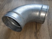 Kolano wentylacyjne ocynk fi 125 90st spiro wentylacja kominek