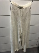 kup 3 rzeczy zapłać za 2, kremowe dzianinowe bawełniane spodnie xs 34