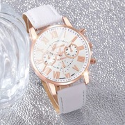 Zegarek damski Geneva elegancki na pasku biały różowy czarny różne kolory