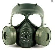 M04 Dual-Fan Gas Mask - Anti-Fog Airsoft/Cosplay Prop - Twin Filter Edition